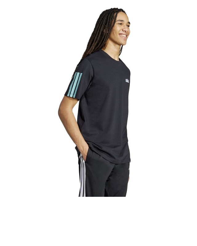 Mens Adidas Black Script Single Jersey Cotton Casual T-Shirt gallery