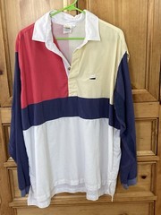 Solumbra Vintage Color-Block Men’s L Sun Shirt UPF Slight Wear See Photos