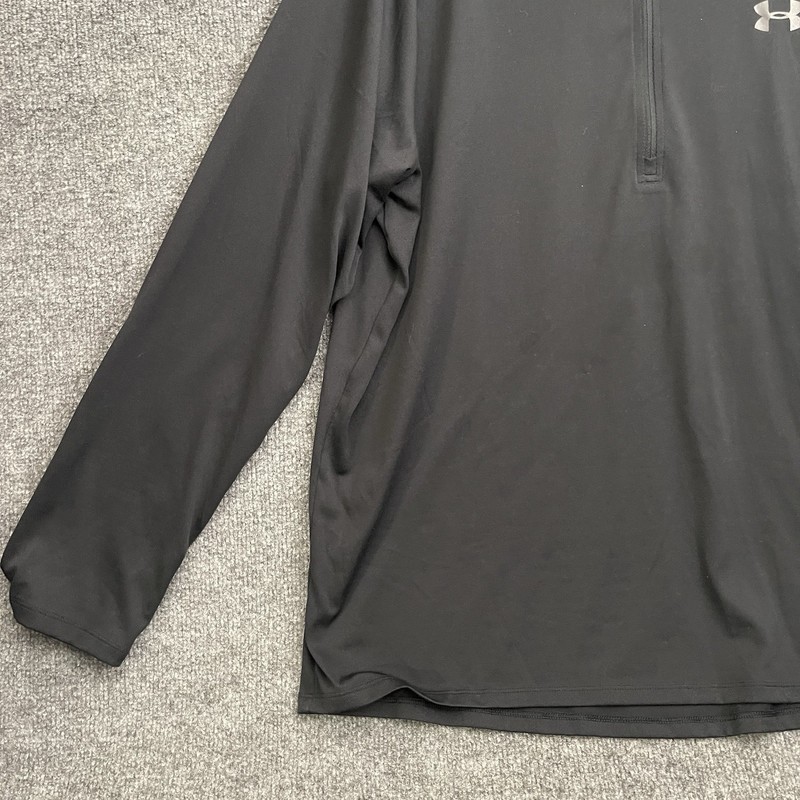 Under Armour 1/2 Zip Pullover Men's Sz 2XL Black HeatGear Long Sleeve gallery