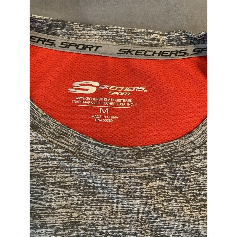 Skechers Sport Activewear Short Sleeve Shirt Gray/Red Men's Medium gallery