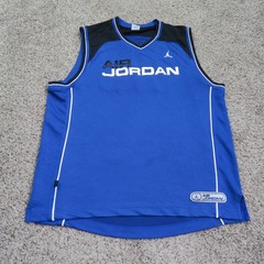 Vintage Air Jordan Tank Top Mens XL Blue Jumpman #23 NBA Basketball Jersey Y2K