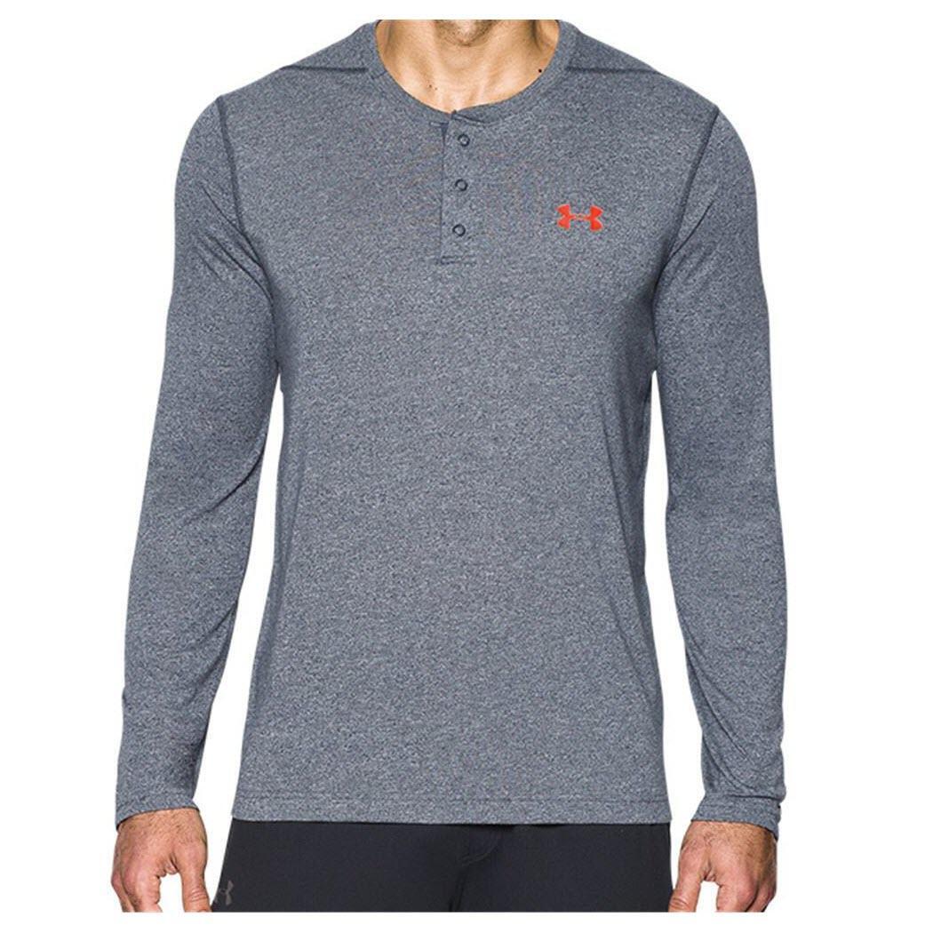 Under Armour Men's Heat Gear Threadborne Siro Long Sleeve Shirt Gray 3XL gallery