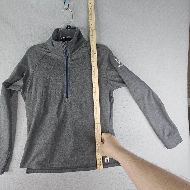 Marine Layer Samsara Pullover Mens XL Gray 1/4 Zip Long Sleeve Training Stretch gallery