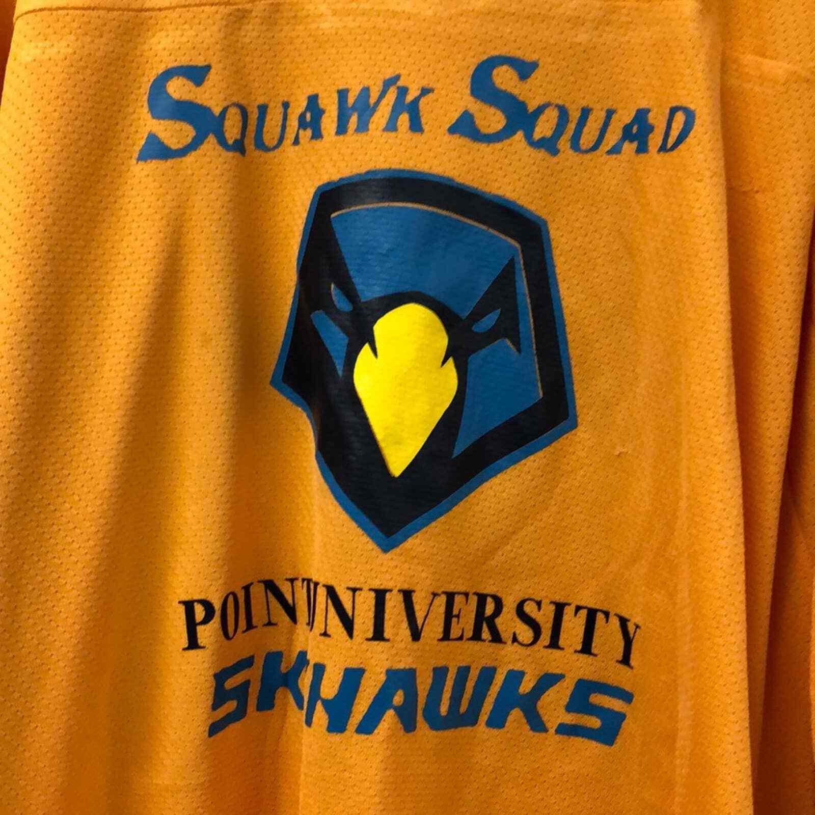 Squak Squad point university Skyhawks yellow practice jersey men’s size L Kamazu gallery