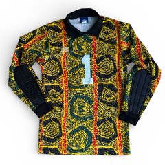 VTG Umbro Goalkeeper Soccer Jersey #1 Small Long Sleeve Padded 90s Abstract