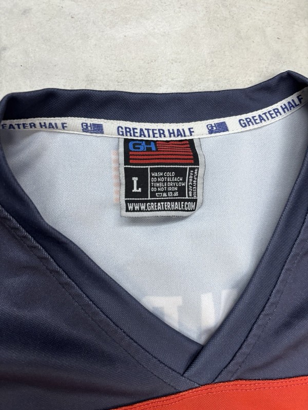 Greater Half 2nd Amendment USA Jersey L Patriotic Gun Flag Graphic Red Blue gallery