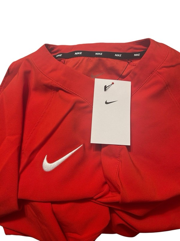 Nike Baseball Red White Long Sleeve Pregame Top Men’s Size Small NEW DO9174-657 gallery