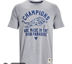 Under Armour Iron Paradise Champions Tiger Shirt Brand New Small Project Rock