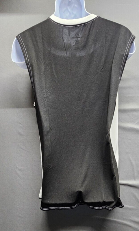 Men's Muscle Shirts Sleeveless Gym Workout Tank Top Black and White Large gallery