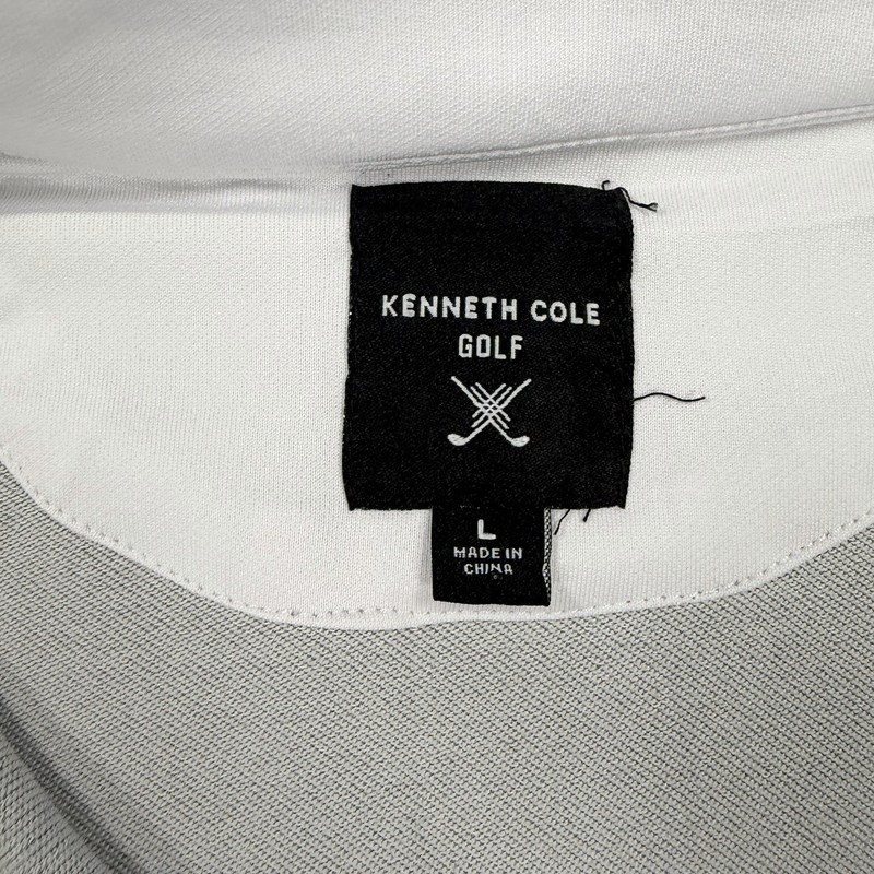 Kenneth Cole Golf 1/4 Zip Pullover Mens L Grey Gray Stretch Wicking Performance gallery