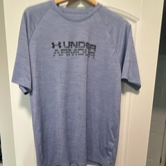 Under Armour HeatGear Men’s L Blue Loose Fit Crew Neck Raglan T-Shirt