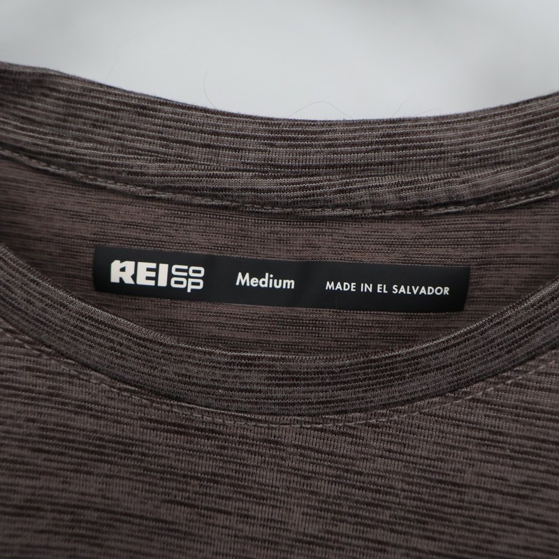 REI Co-op Athletic Tee Mens Med Brown Space Dye Base Layer Ski Snowboard Winter gallery