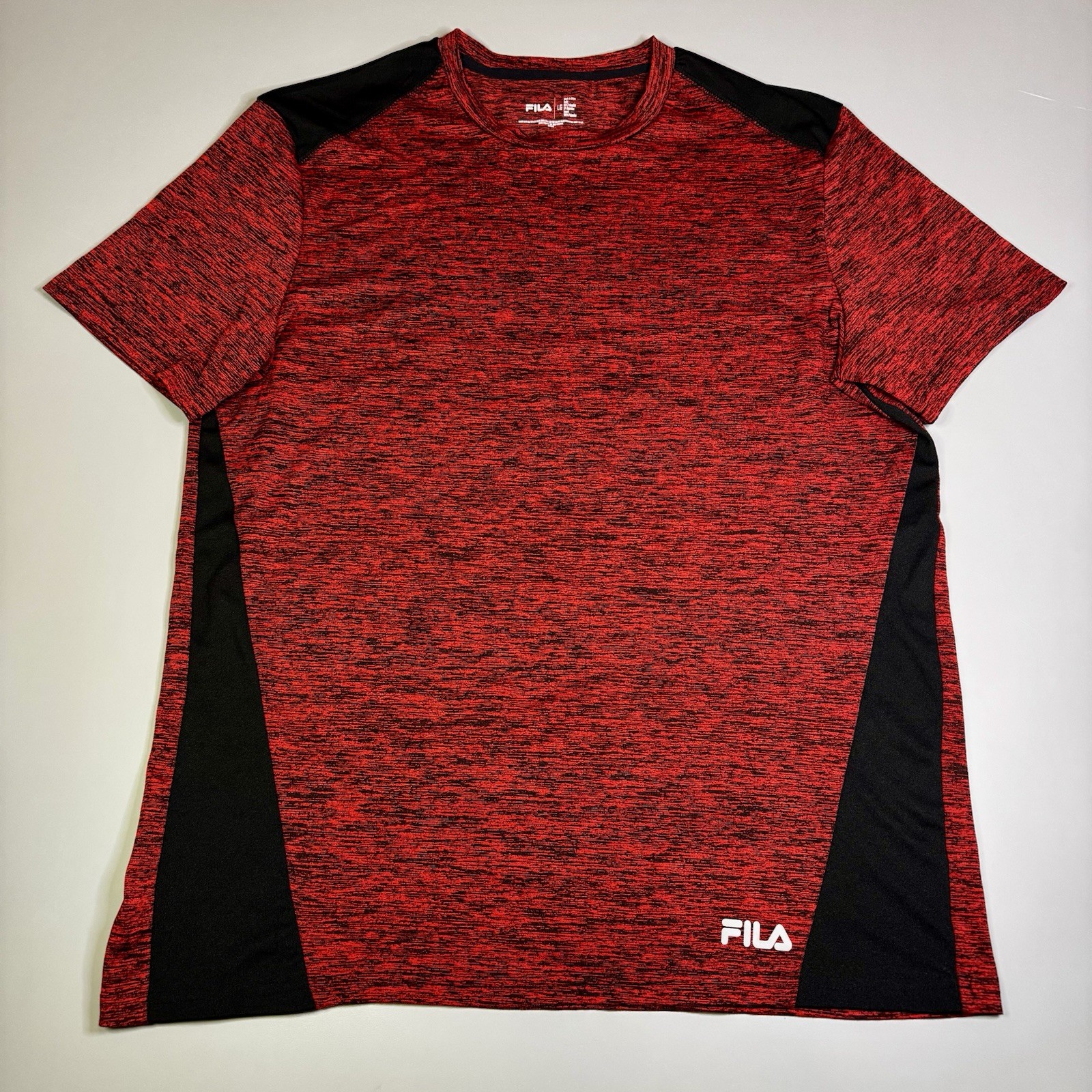 Fila Performance Training Men’s T-Shirt - Red With Black Highlights Size Large gallery
