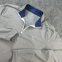 Rhoback Solid Performance 1/4 Zip Gray Pullover Men’s Size Large