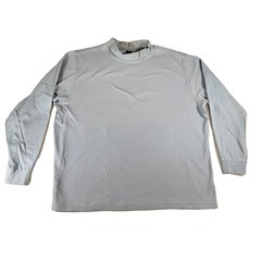 Lands’ End Mock Neck Base Layer Men’s XL Reg 46/48 Powder Blue Skiing Winter