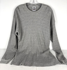 Pro Club Heavyweight Waffle Thermal Shirt Long Sleeve XL Light Gray