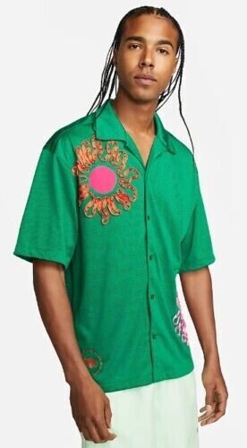 Nike Uphoria Button-Up Mesh Short Sleeve Top Jersey Shirt DV9676-365 Men's XL gallery