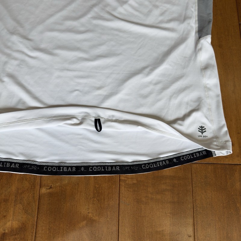 Coolibar Ultimate UPF 50+ UV Protection Performance Rash Guard Vent White/Gray L gallery