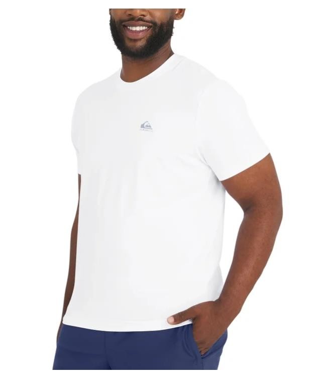 Quiksilver Mens T-Shirt White Active Crewneck Stretch Moisture Wicking Tagless gallery