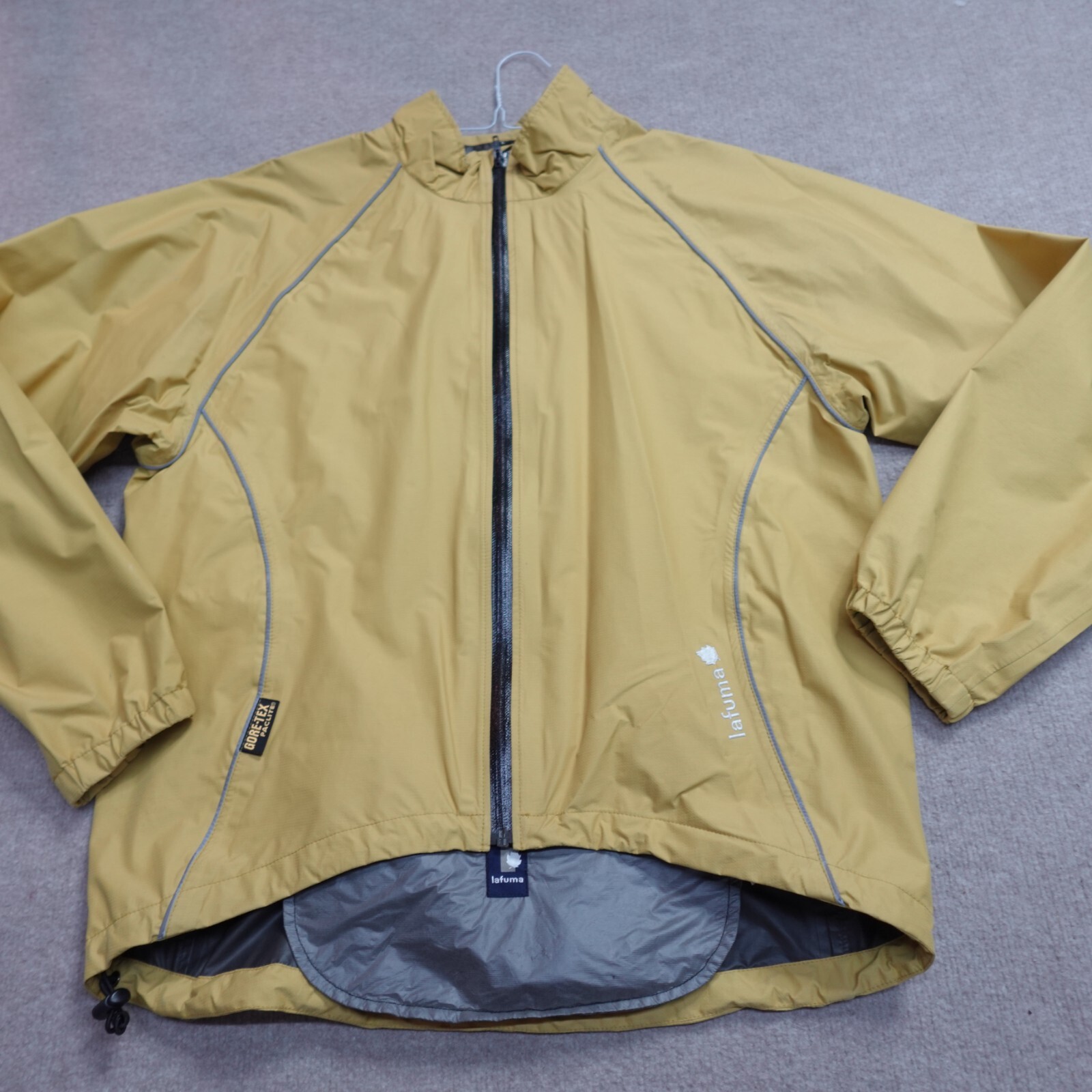 Lafuma Jacket Large Yellow Full Zip Gore-Tex Paclite Windbreaker Race Jacket gallery