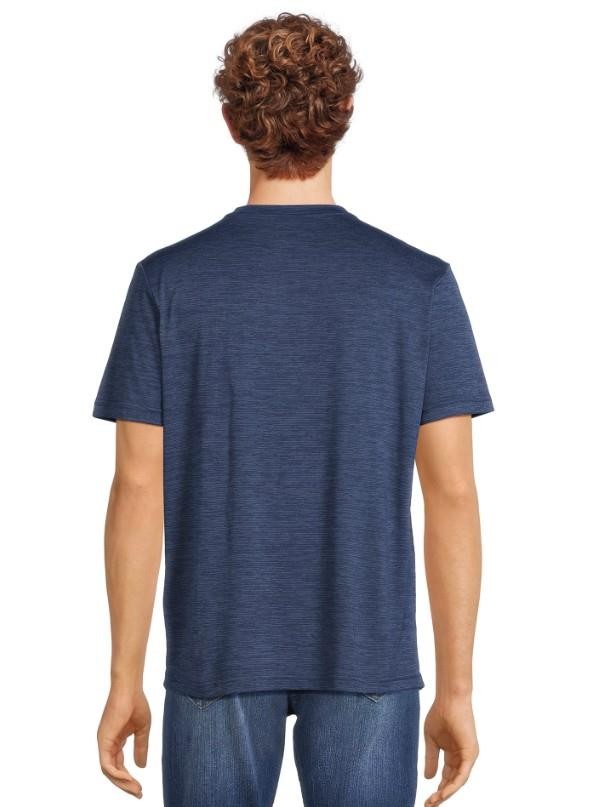 NEW NWT Mens Sz XL Dark Blue Moisture Wicking Stretchy Tee Shirt ATHLETIC WORKS gallery