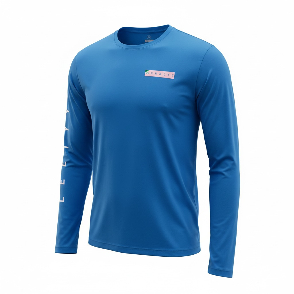 Hurley Royal Blue Long Sleeve Performance UPF Athletic Shirt Men's XL gallery