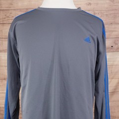 Adidas Shirt Mens XL Gray Active 360 Long Sleeve Athletic Moisture Wicking
