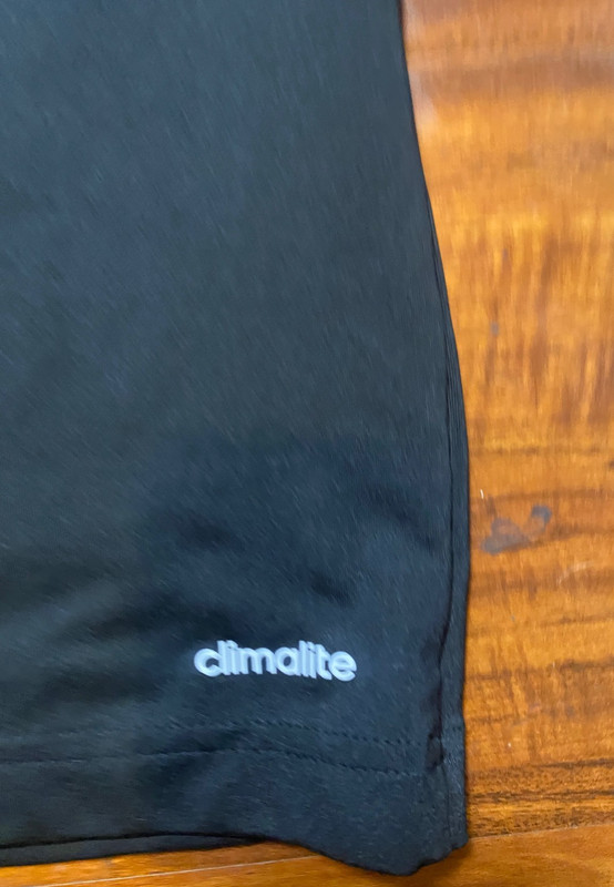 Adidas Climalite Black 3 Stripe Short Sleeve Crew Neck Shirt AGC002 SZ M gallery