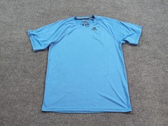 Adidas Shirt Mens Small Blue Short Sleeve Refresh Tee Crew Neck Short Sleeve
