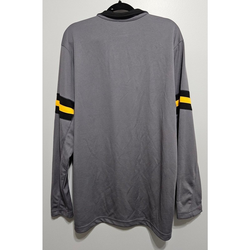 Men's Pittsburgh Pirates MLB Baseball LS Quarter Zip Gray Black Yellow Size XL gallery