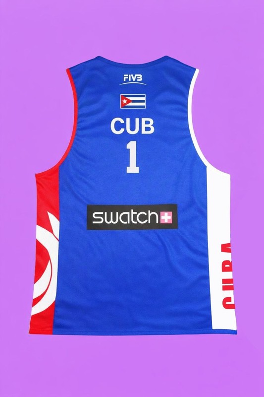 Beach Volleyball Jersey CUBA 🇨🇺 Blue/Red/White Size S, M, L, XL, 2XL New gallery