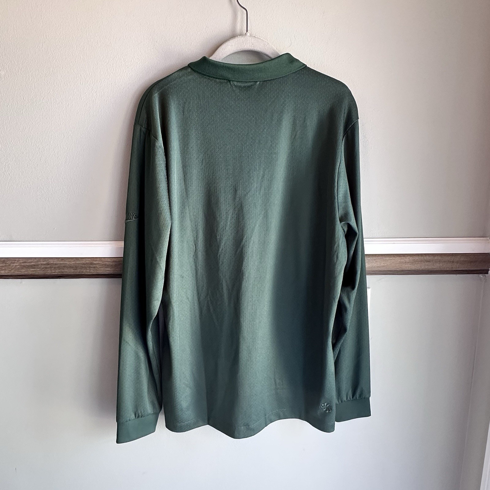 Nike Tech Pack Dri-FIT Half Zip Long Sleeve Top Polo Green FB7381-323 Mens Small gallery