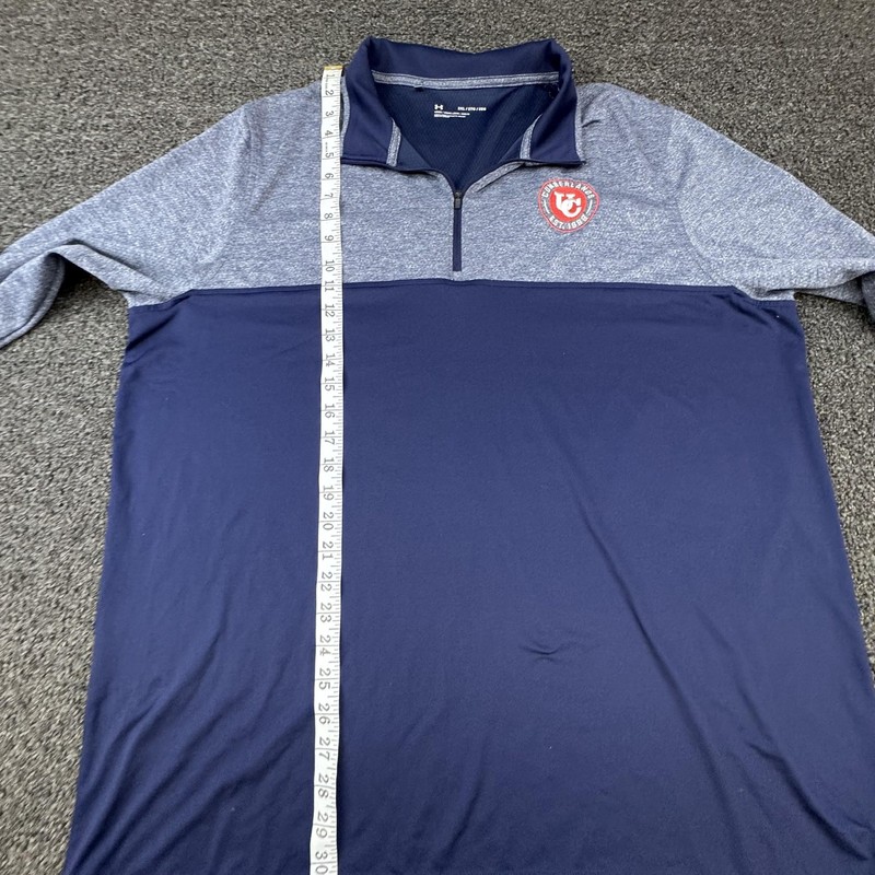 Under Armour Pullover Mens 2XL Blue 1/4 Zip Mesh Tagless Breathable Long Sleeve gallery