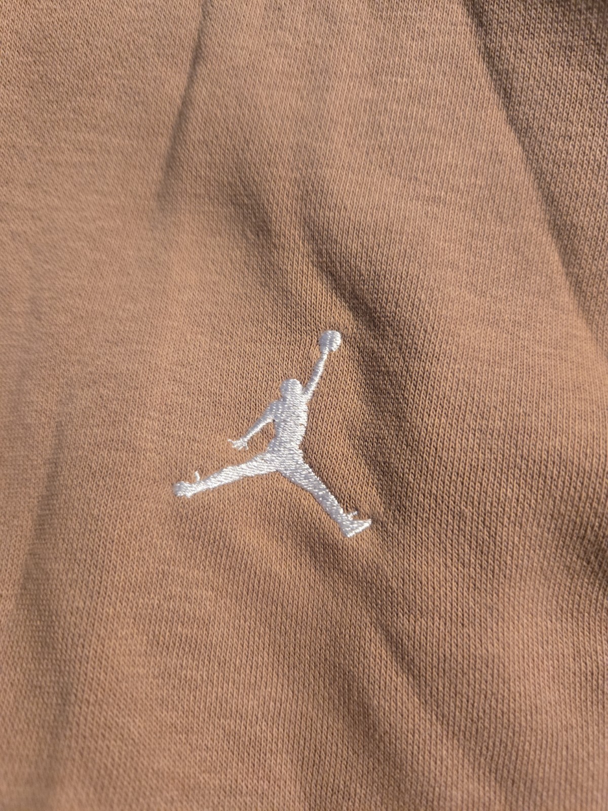 Jordan Essential Fleece Full Zip Hoodie Light Beige Mens Sz L gallery
