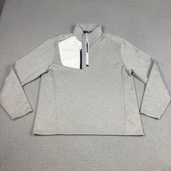 RLX Ralph Lauren Pullover Mens Large Gray 1/4 Zip Mock Neck Golf Performance