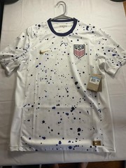 Nike USA Dri-FIT Soccer Jersey White Blue Splatter New with Tags