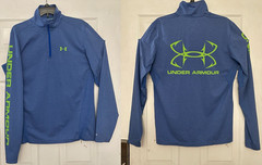 Under Armour HeatGear Men’s Medium Iso-Chill 1/4 Zip Heather Blue Pullover Shirt