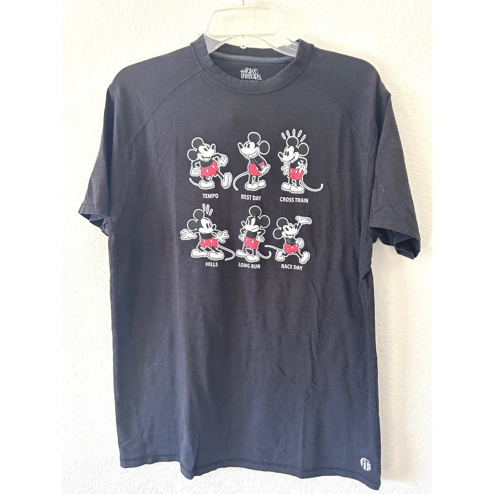 Raw Threads Disney Mickey Mouse Marathon Themed Performance T Shirt Size M gallery