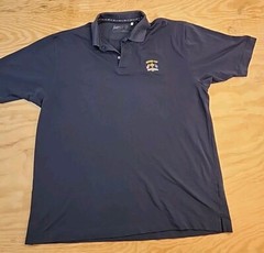 Ryder Cup Valhalla Logo Blue Knit Cotton Golf Polo Shirt Mens XL Cutter & Buck