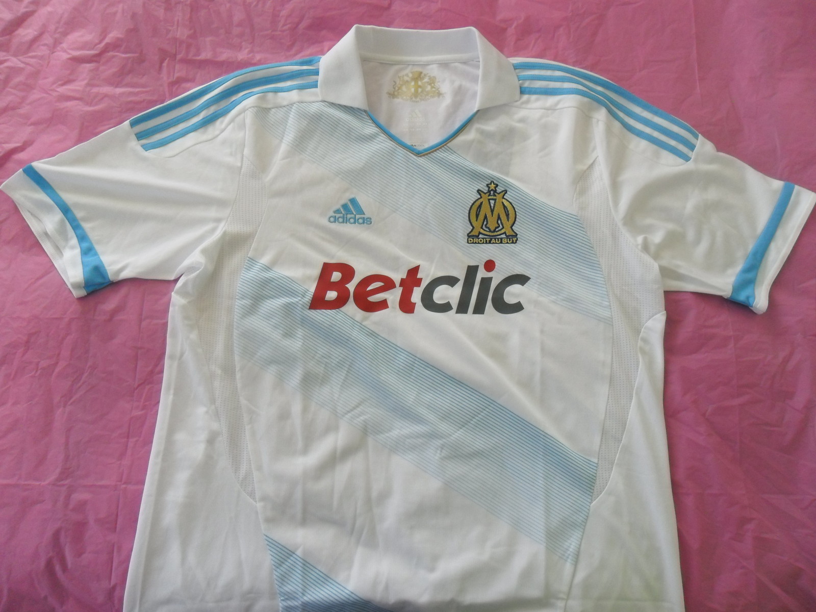 nwt~Adidas OLYMPIQUE MARSEILLE Olympic France Football Soccer jersey Shirt~Sz XL gallery
