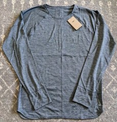 Nike Yoga Men’s L Dri-FIT Long Sleeve Crew Top Cool Grey/Heather FB7775-065 NEW