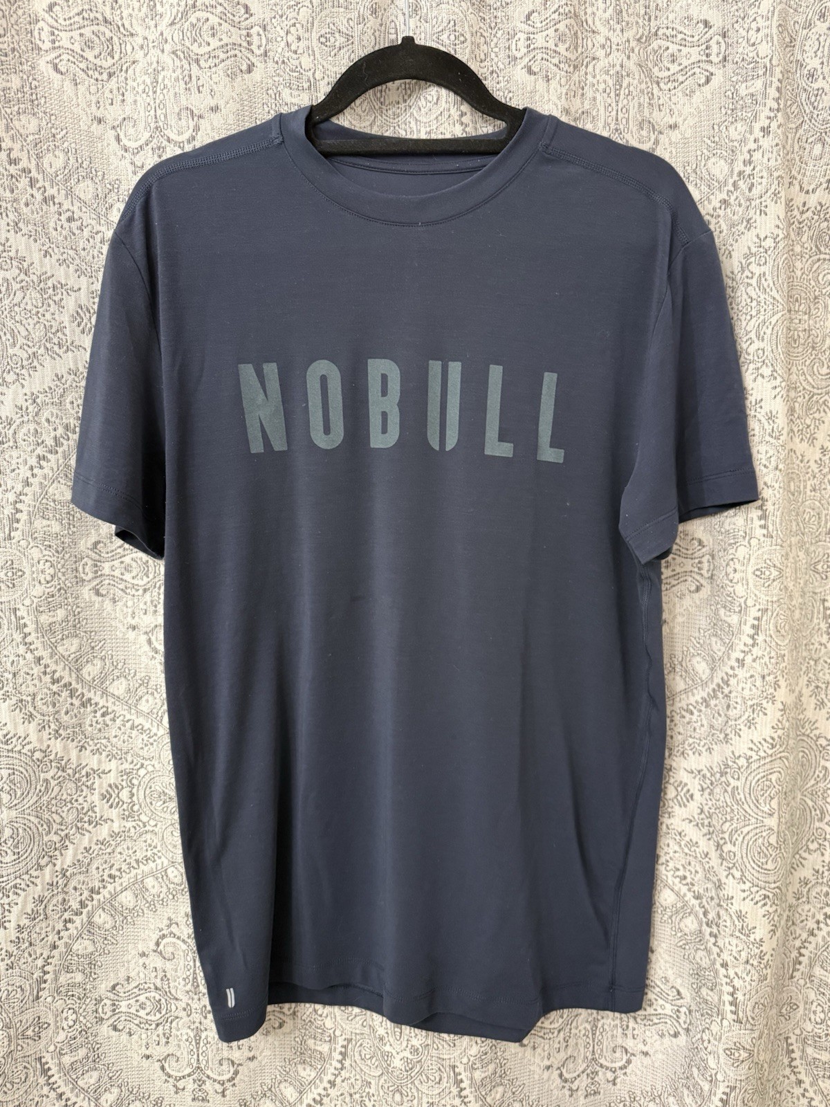 NOBULL Men's Medium T-Shirt Navy Blue Print Workout CrossFit Gym Training gallery