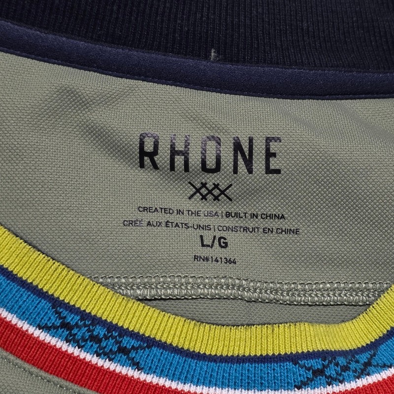Rhone Men Long Sleeve Performance Large Sweatshirt Sage Green Neck Crew Pullover gallery