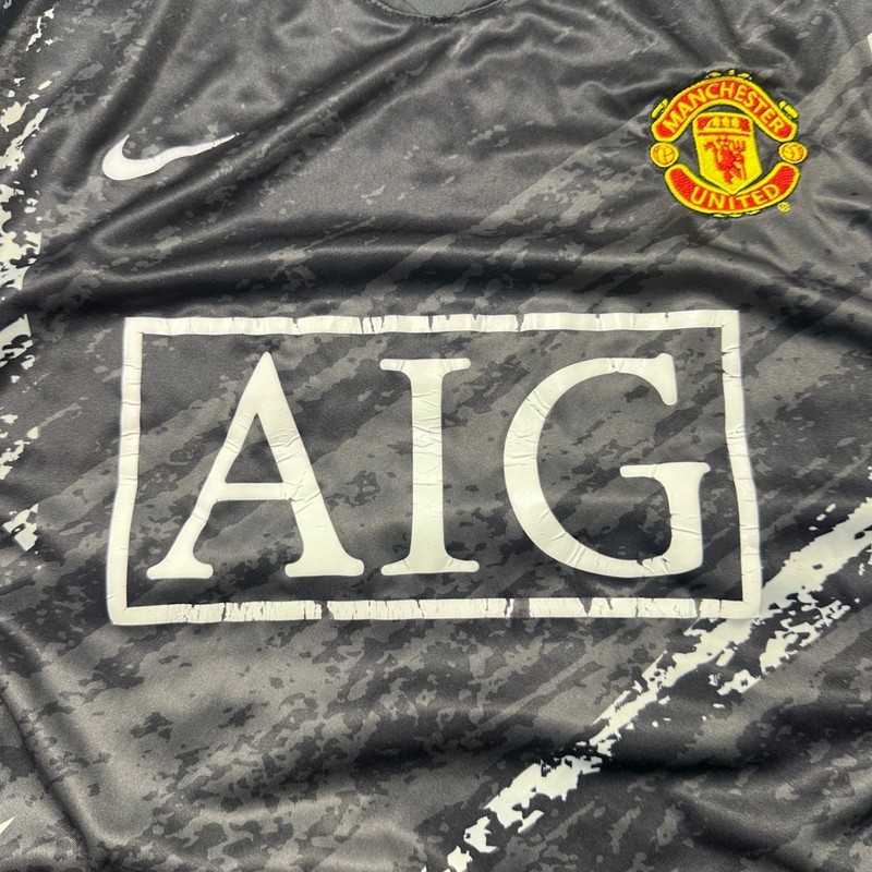 Nike Manchester United AIG Training Jersey Men Medium Black Soccer Shirt NikeFIT gallery