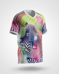 Adidas Jeremy Scott Short Sleeve Pride Tiro Jersey Men’s Large Slim Fit Rainbow