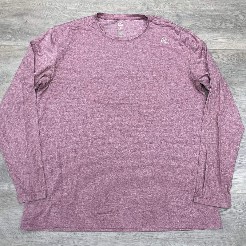Rhoback L/S Men’s Performance Crewneck Shirt Sz L Heather Plum Athletic Gym gallery