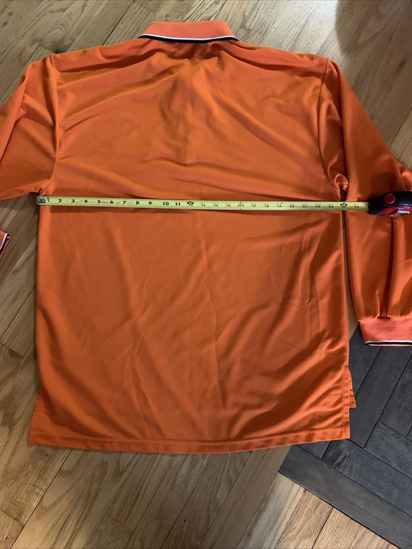 TOMMY HILFIGER 1/4 Zip Pullover Long Sleeve Size Large Orange gallery