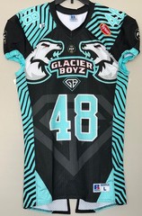NWOT Fan Controlled Football Game Jersey Men’s Large Glacier Boyz #48 Shirt FCF