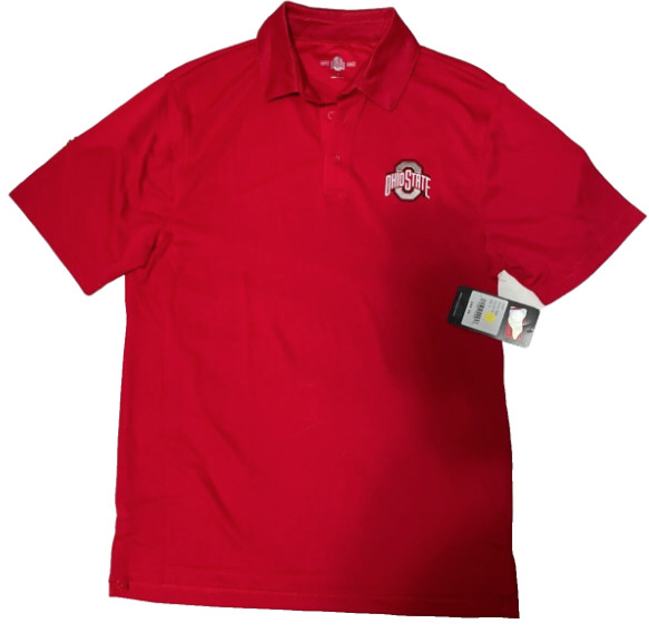 Ohio State Buckeyes Polo Mens College Football Short Sleeve Red Small to Large