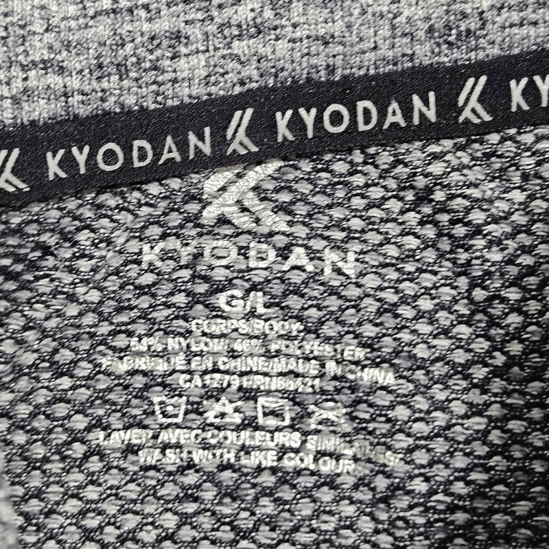 Kyodan 1/4 Zip Pullover Large Gray Space Dye Seamless Athletic Top gallery